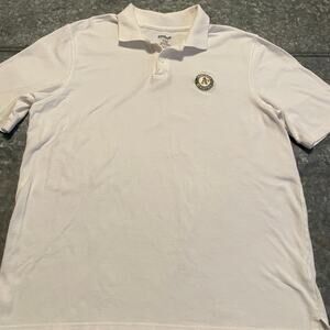 Vintage Oakland A's Athletics Embroidered Polo Shirt Large Reebok Baseball Golf